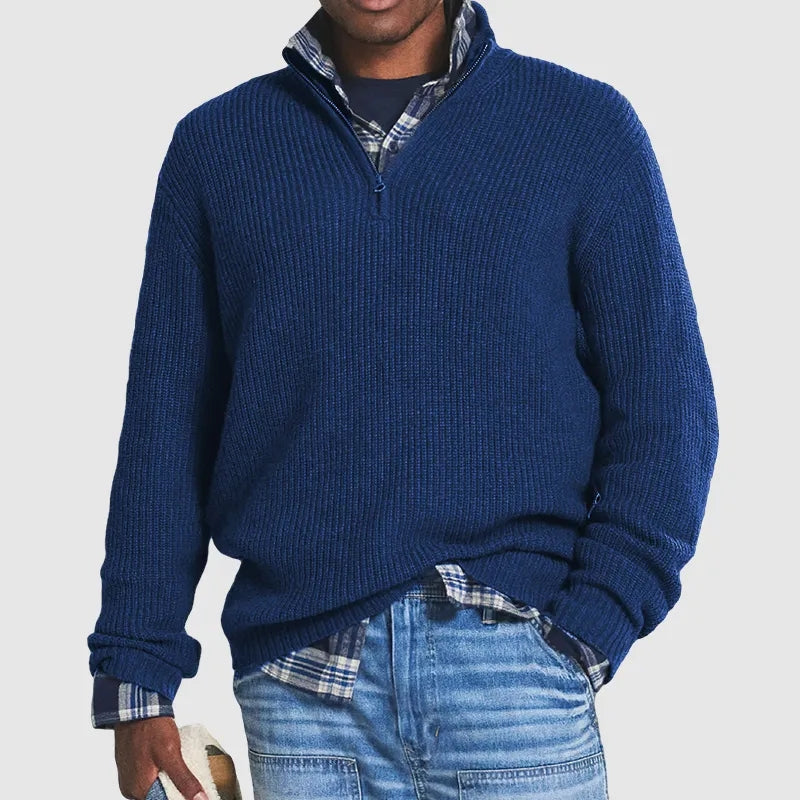 Elliott - Zip Collar Cashmere Sweater